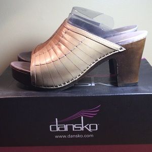 Dansko tan open toe heels size 40